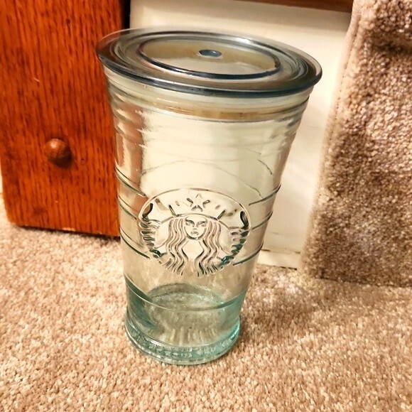 Starbucks Clear Glass Recycled Materials Tumbler 16oz - Picture 1 of 7